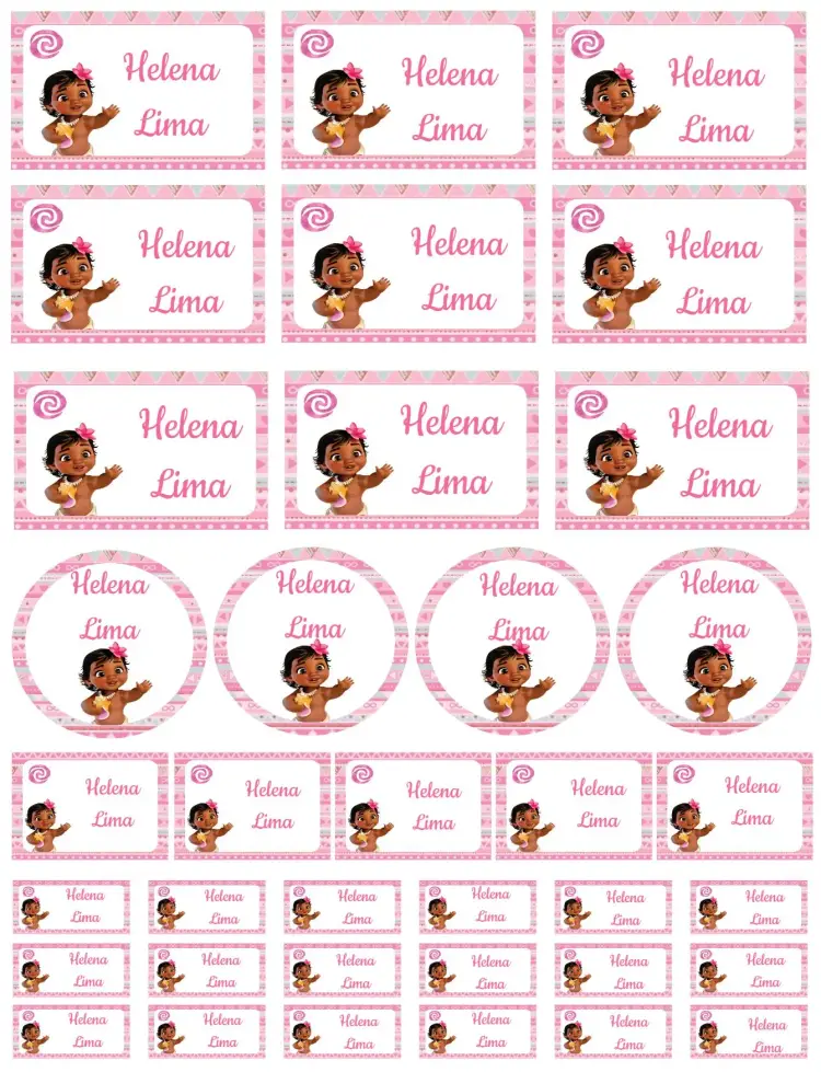 Invitación Moana Baby