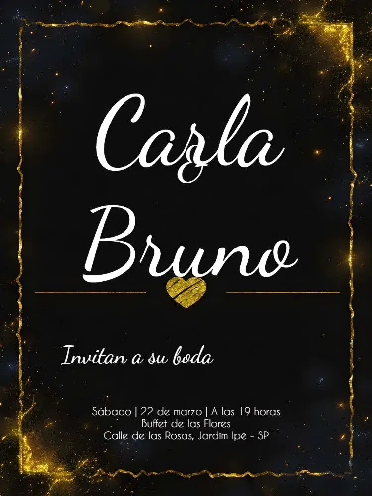 Invitación Boda Minimalista Corazón