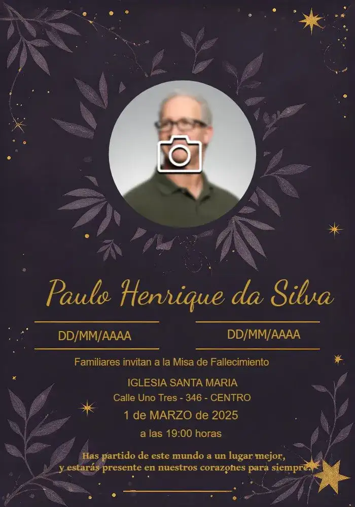 Misa De Fallecimiento Con Foto Flores