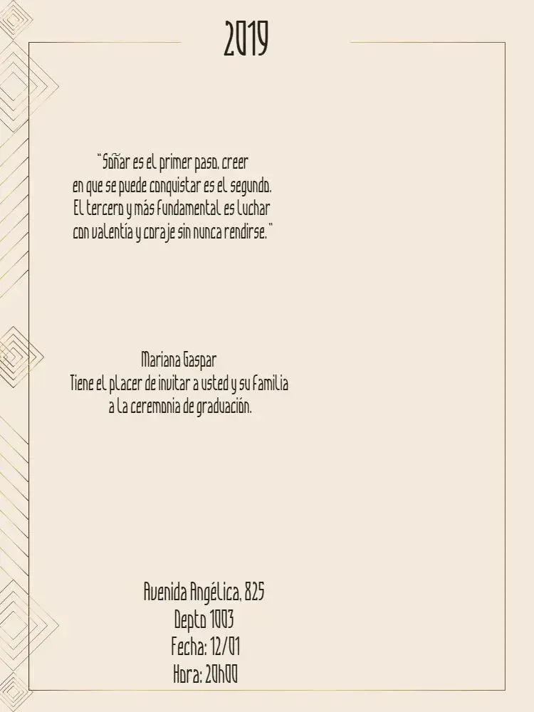 Invitación Celebración de Graduación