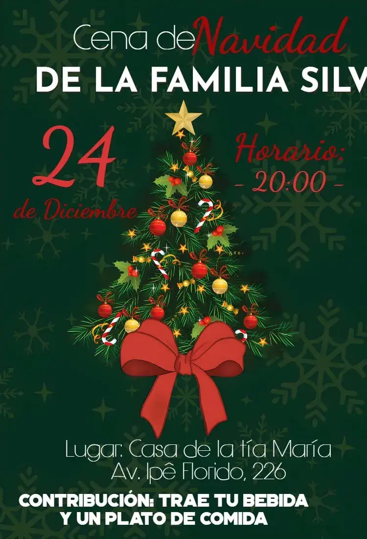 Invitación Cena de Navidad en familia