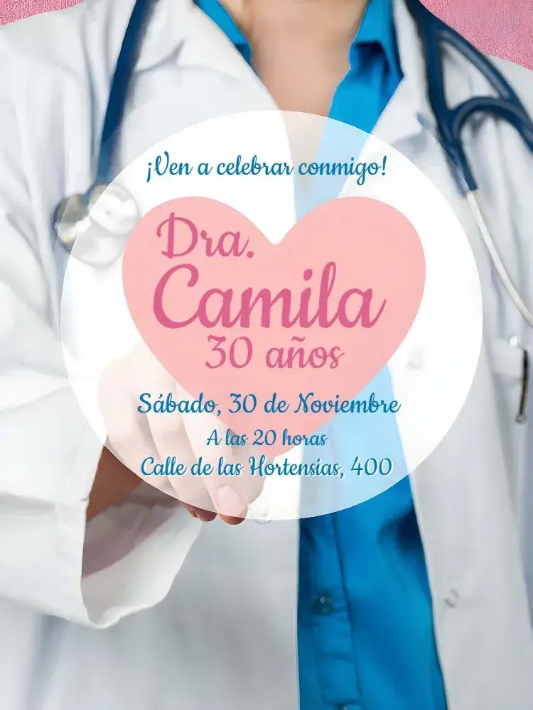 Invitación Médico Azul