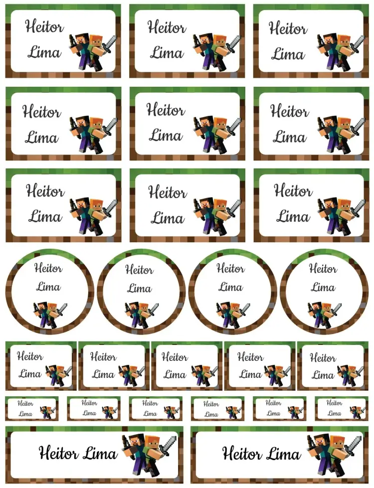 Invitación Minecraft editable y personalizable