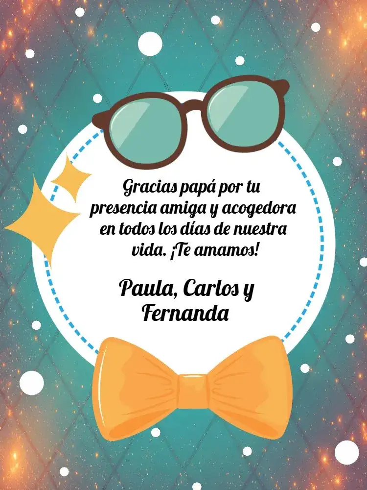 Tarjeta Día del Padre Azul