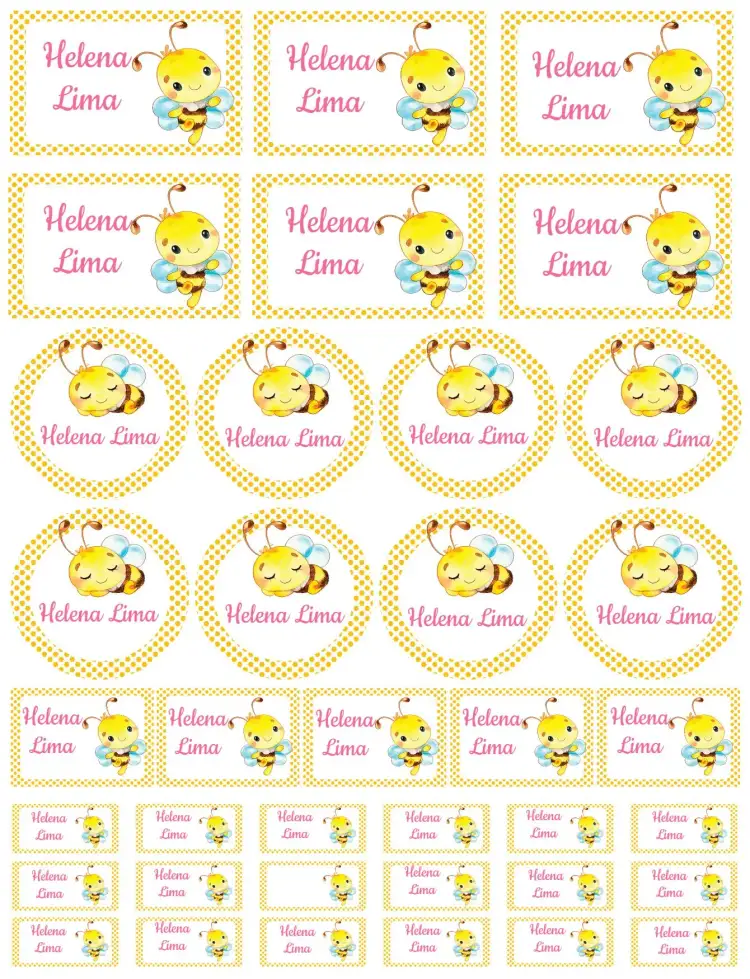 Invitación Abelhinha – tema Tarjeta colorido, lúdico, temático, infantil, natureza, divertido