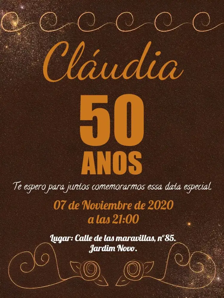 Invitación 50 Años Cobre