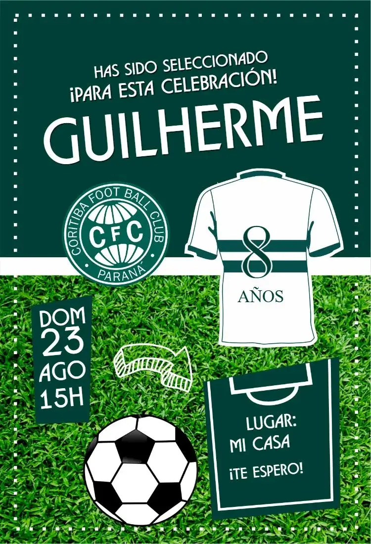 Invitación Camiseta de Coritiba