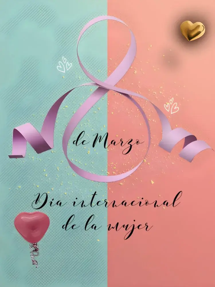 Invitación Publicación Día Internacional De La Mujer Marzo editable y personalizable