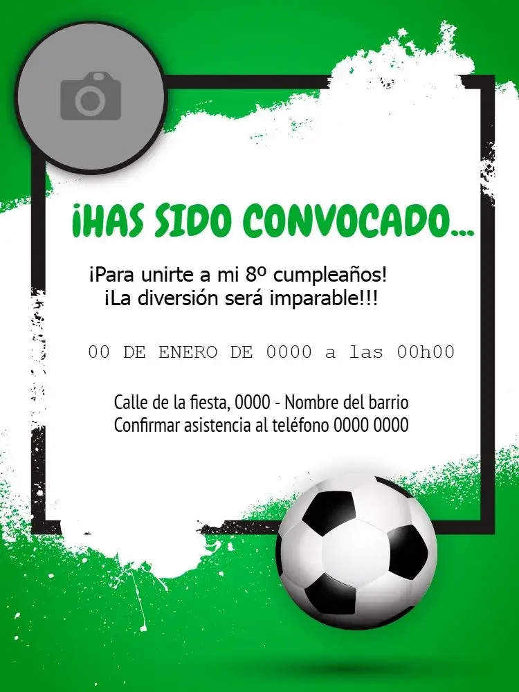 Invitación De Niña Fútbol Infantil