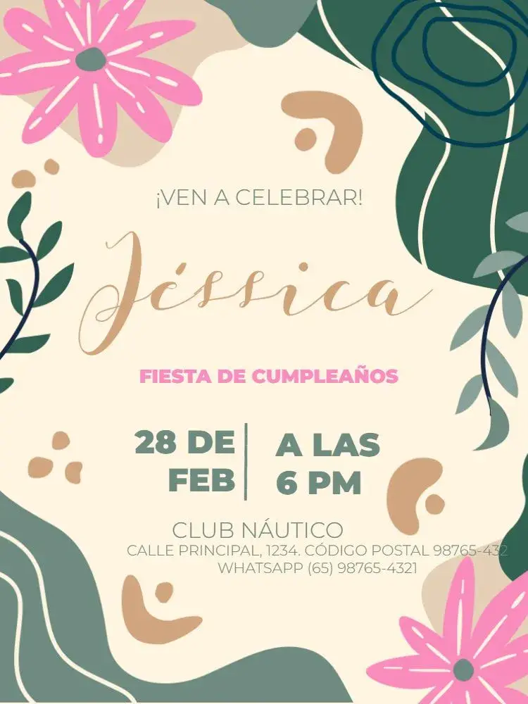 Invitación Femenino Adulto Delicado Claro