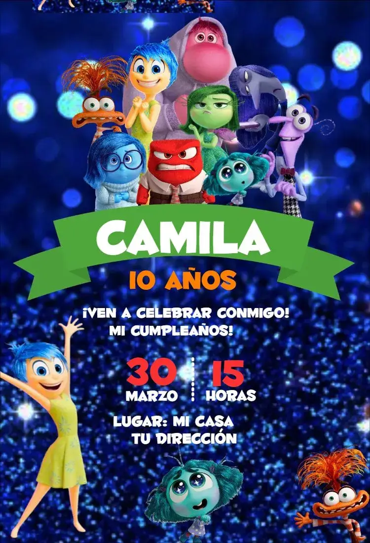 Invitación Divertida mente 6