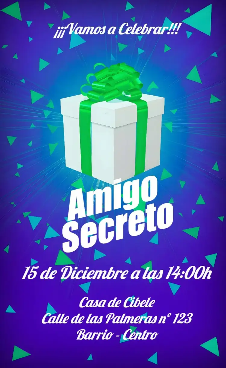 Invitación Amigo Secreto Año