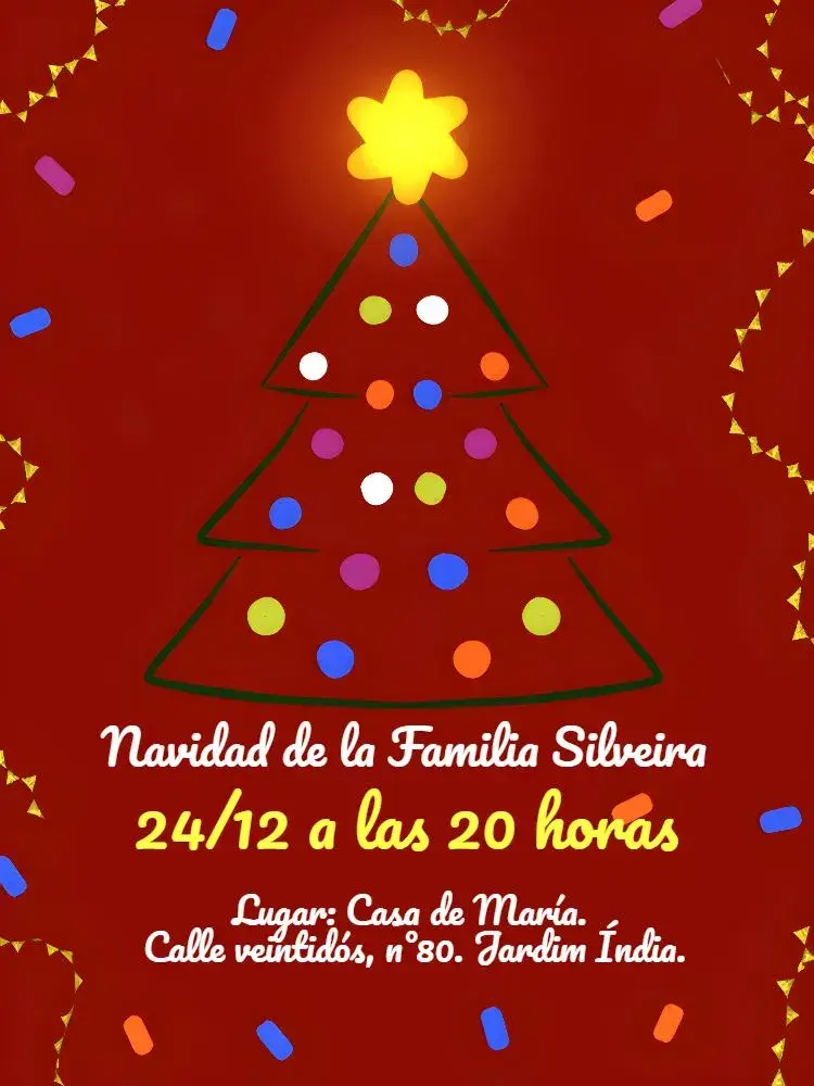 Invitación Navidad En Familia Año