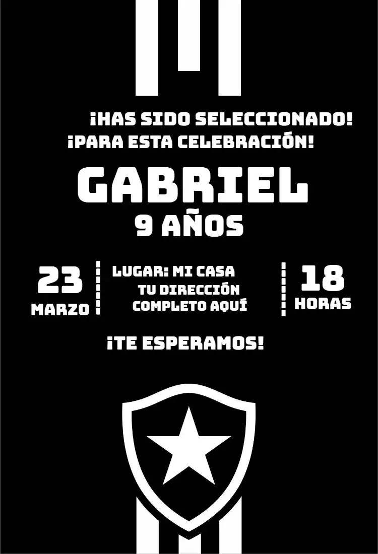Invitación Botafogo 2