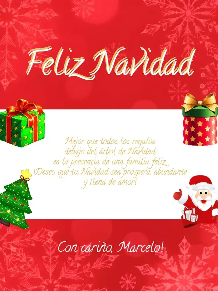 Invitación Tarjeta De Navidad Noel