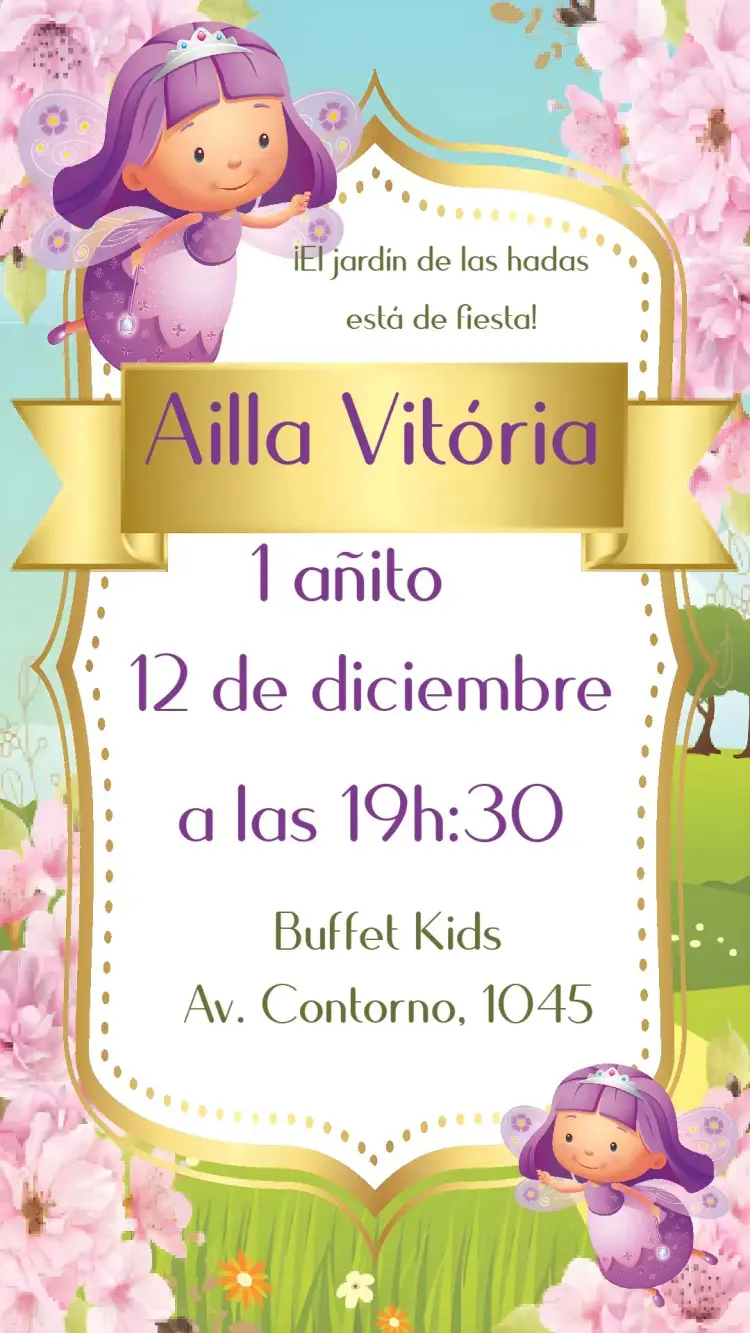 Invitación Jardín de las Hadas