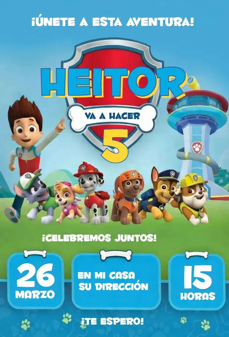 Invitación Patrulla Canina 4
