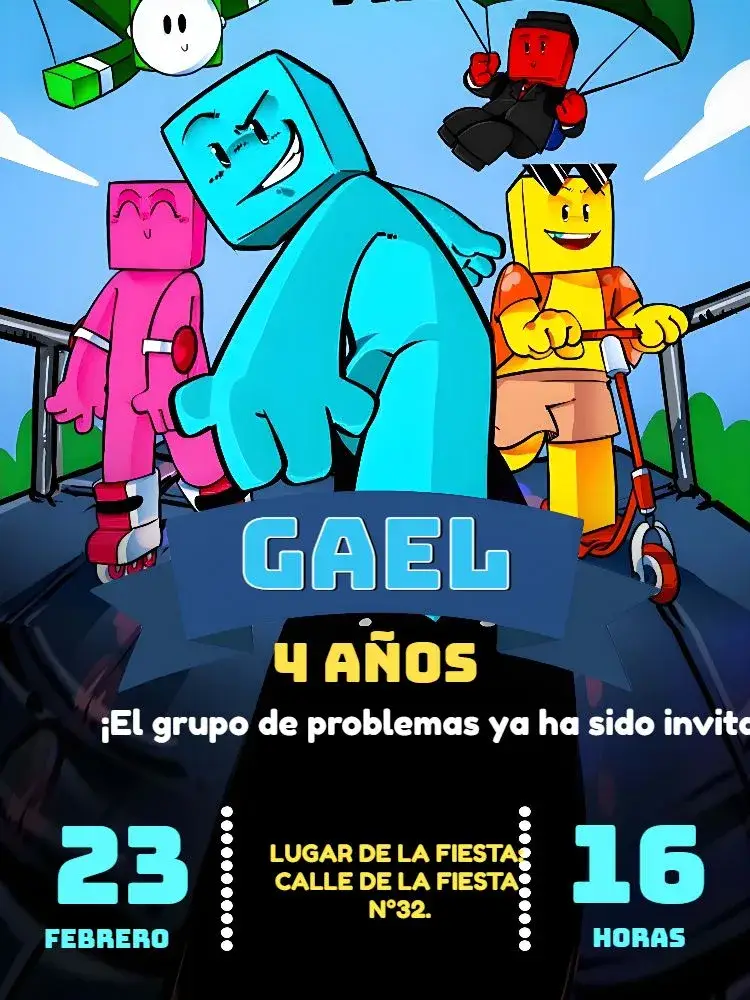 Invitación Turma Do Problems Amarillo