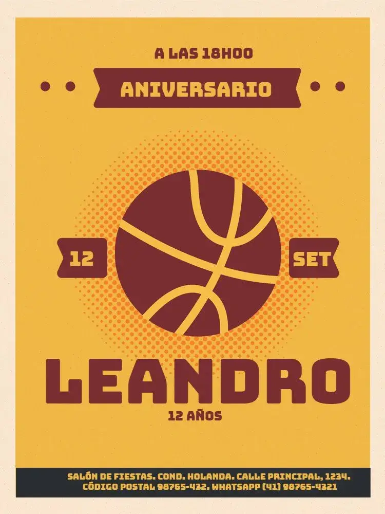 Invitación Baloncesto Amarillo Joven