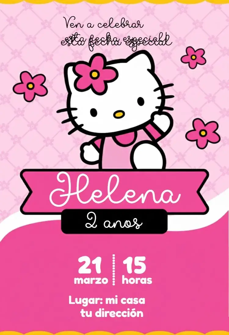 Invitación Hello Kitty 5