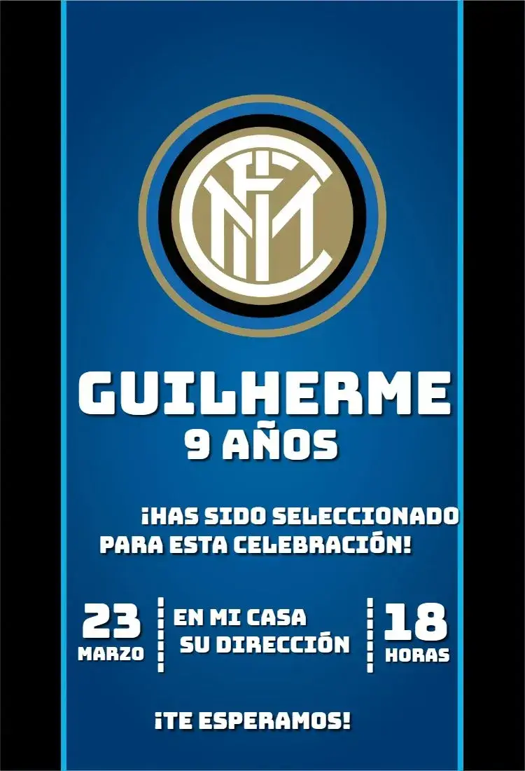 Invitación Inter de Milán 4
