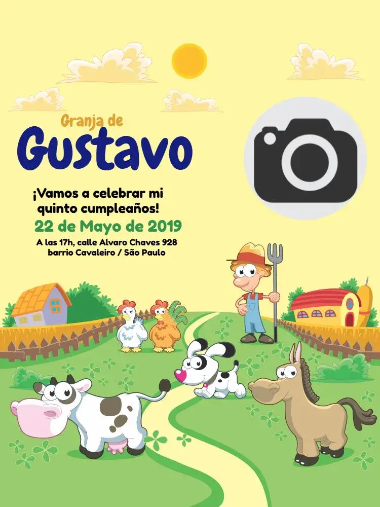Invitación Granja de Animales