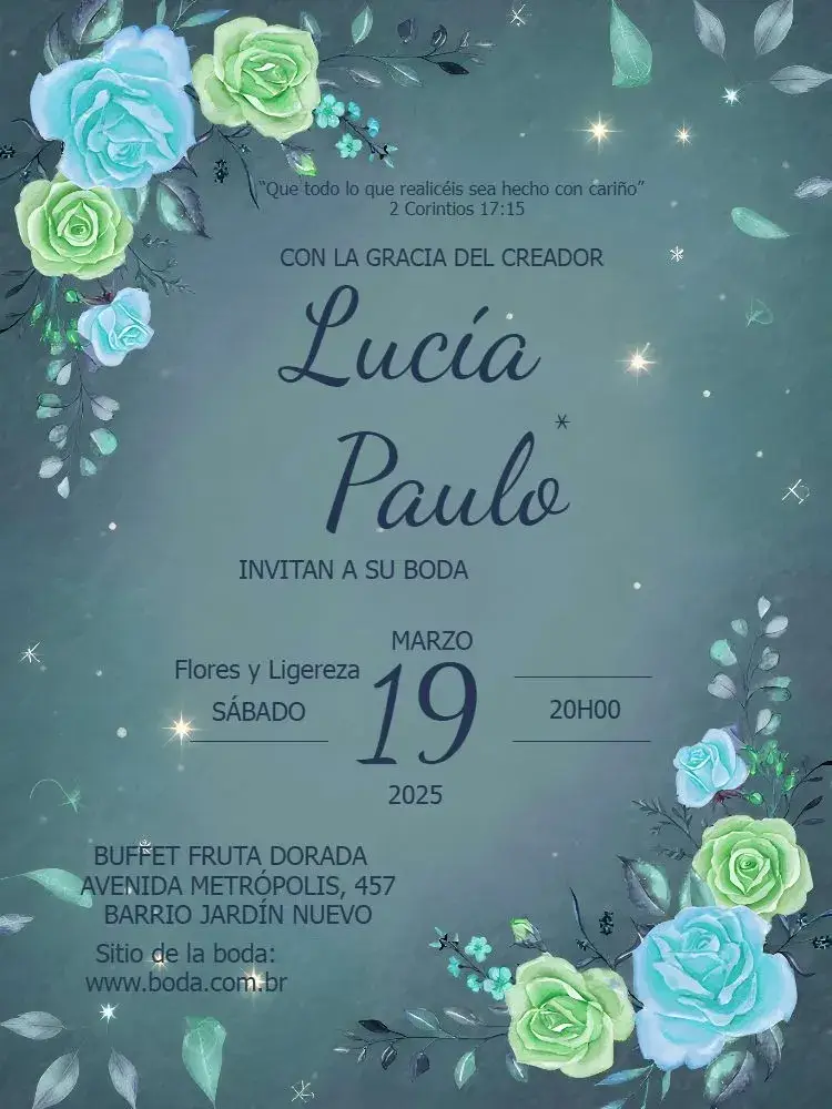 Invitación Boda Floral Delicada