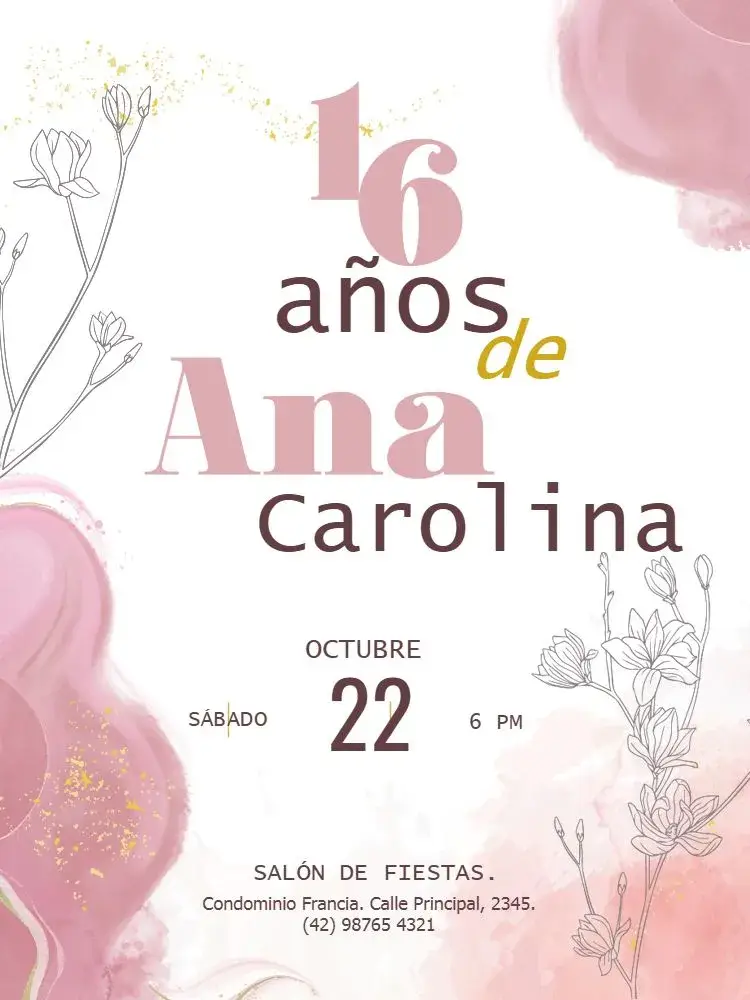 Invitación Fiesta De Acuarela Celebración