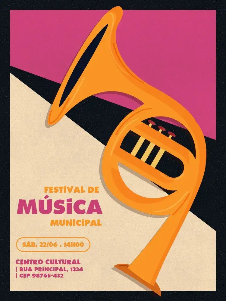 Invitación Con Tema Música Clásica – tema Cumpleaños Infantil colorido, clásico, musical, joven, elegante