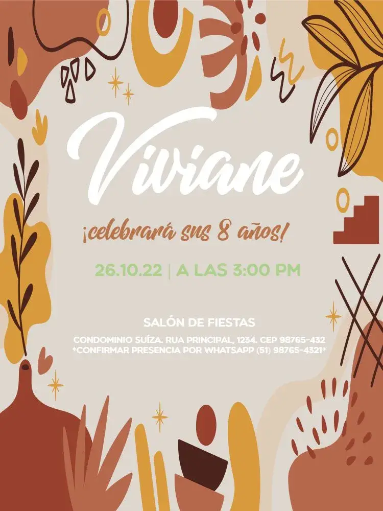 Invitación Digital Online De Encanto Festa editable y personalizable