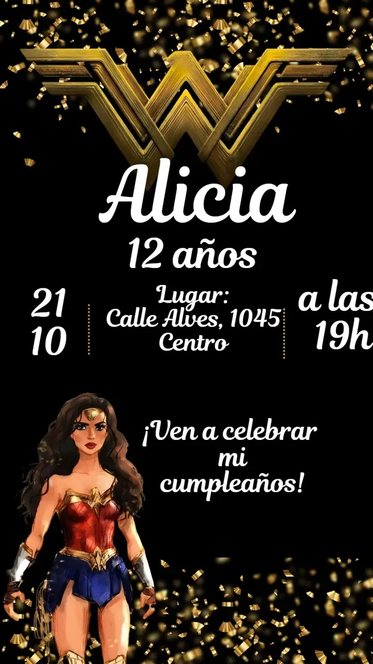 Invitación Mujer Maravilla