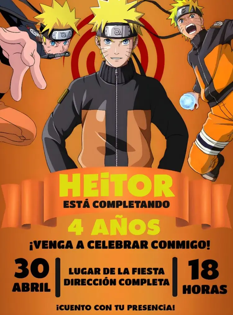 Invitación Naruto Jutsu