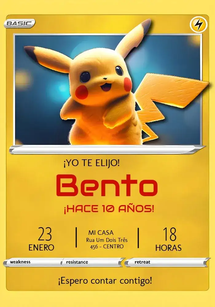 Invitación Carta Pokemon Charizard – tema Cumpleaños Infantil colorido, temático, divertido, jovial, moderno