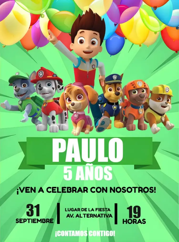 Invitación Patrulla Canina