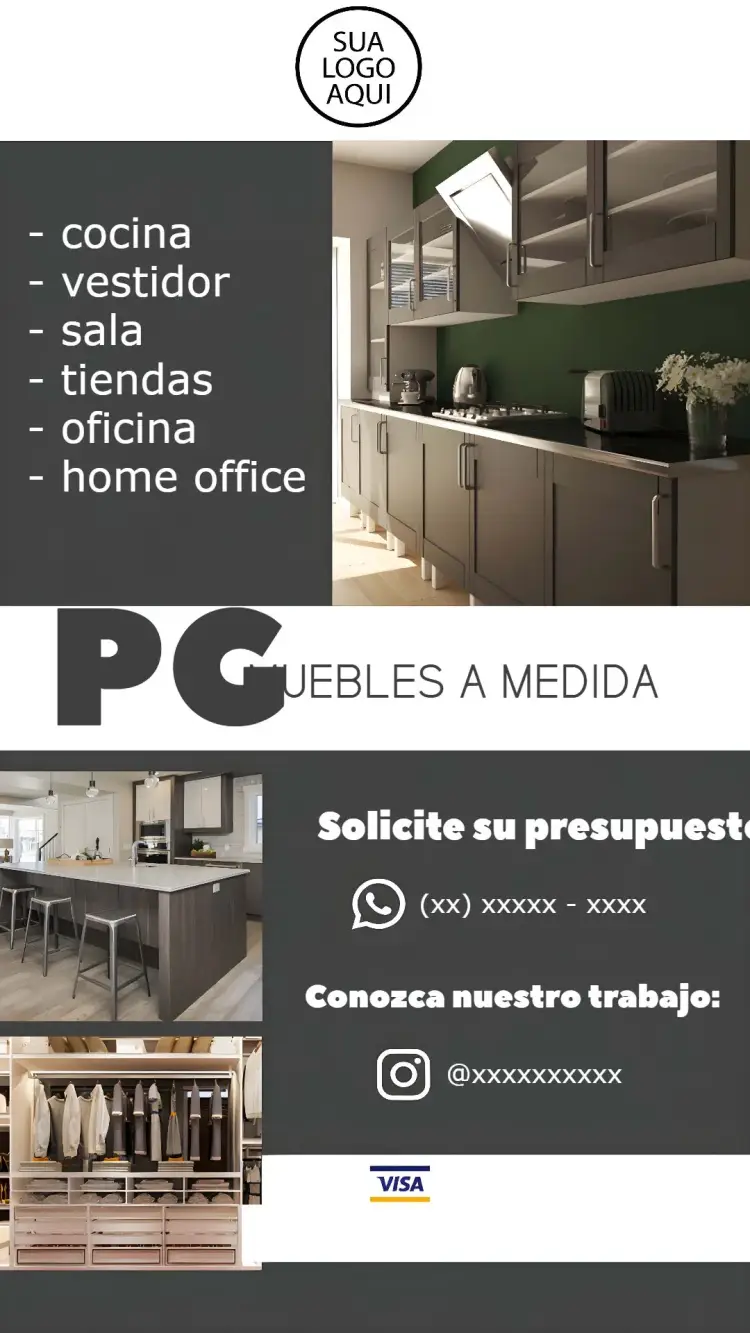 Invitación Tarjeta De Visita Muebles Planeados Folleto