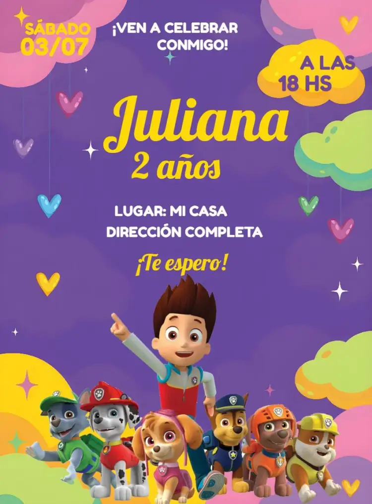 Invitación Patrulla Canina Digital