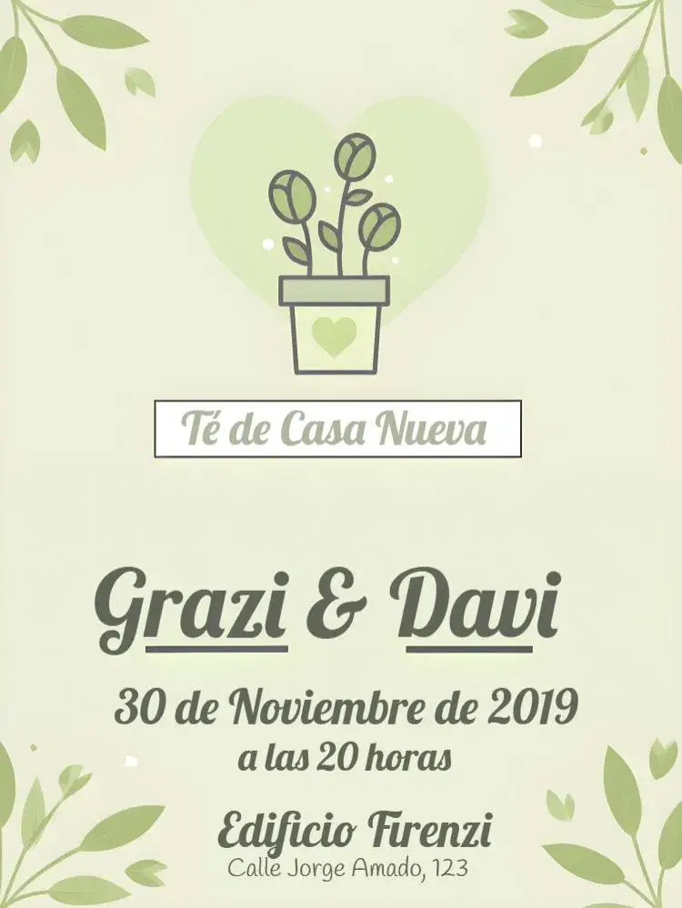 Invitación Té De Casa Nueva Olla