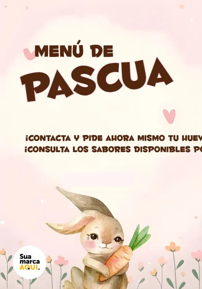 Invitación Menú de Pascua Acuarela