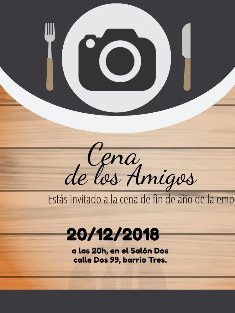 Invitación Cena Celebración – tema Cumpleaños moderno, elegante, colorido, minimalista, festivo