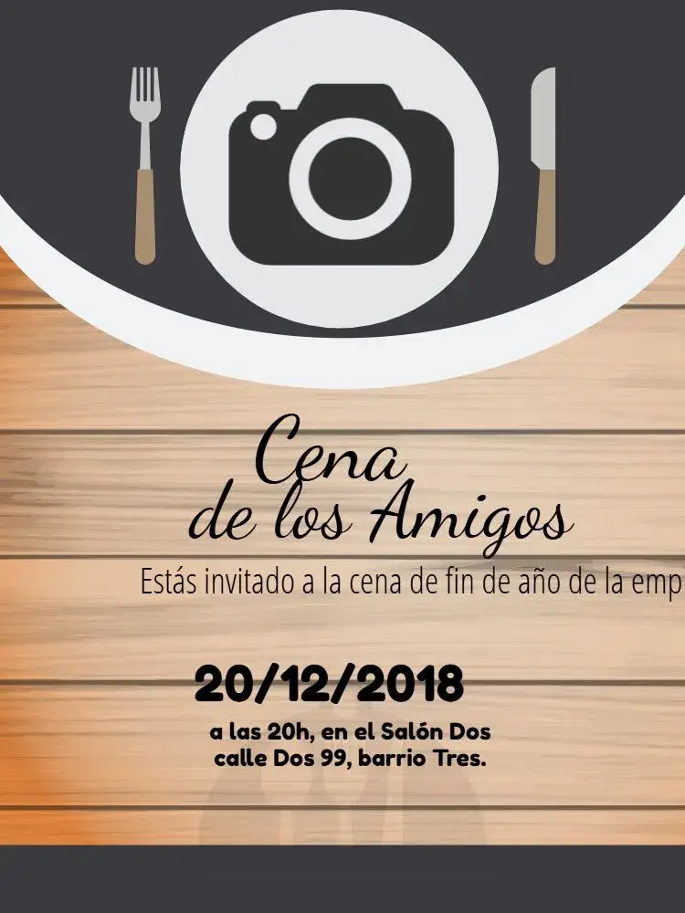 Invitación Cena Celebración
