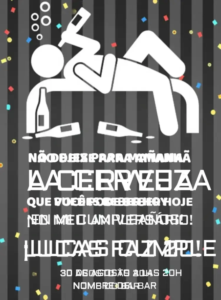 Invitación Bar de Bebidas Boteco