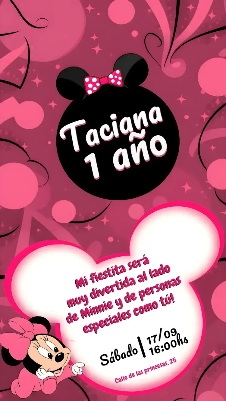 Invitación Minnie Mouse 1
