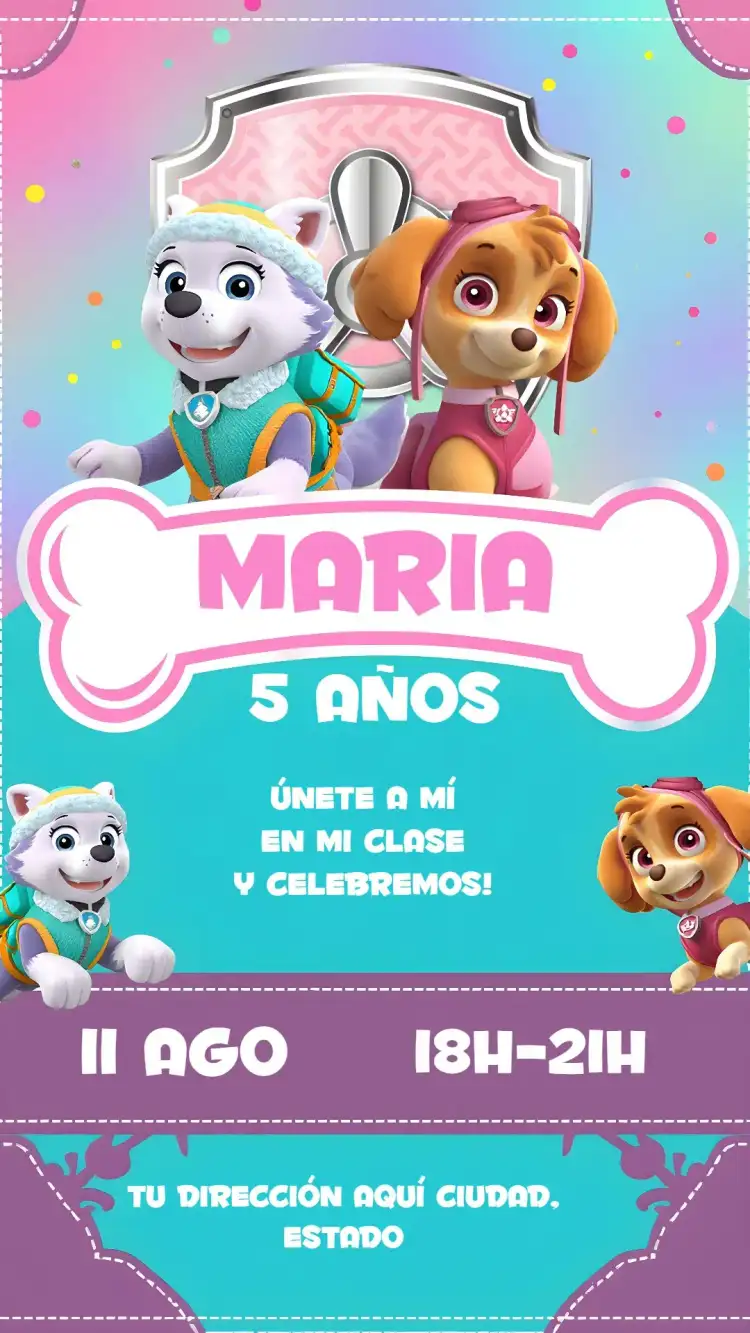 Patrulla Canina Skye Everest Infantil