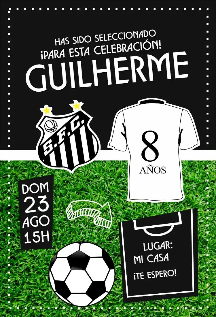 Invitación Santos camiseta