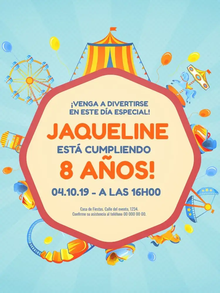 Invitación Parque De Diversões Whatsapp