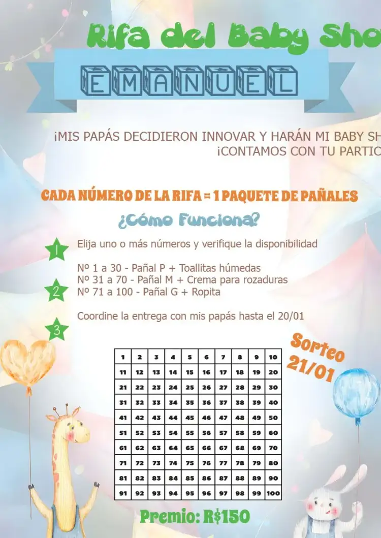 Invitación Té de Rifa Safari Acuarela Verde – tema Té Rifa acuarela, safari, naturaleza, colorido, divertido, infantil