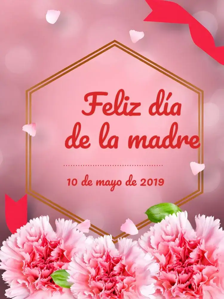 Invitación Publicación Día de la Madre Corazón – tema Fechas Conmemorativas rosa, moderno, delicado, amoroso, minimalista, gráfico