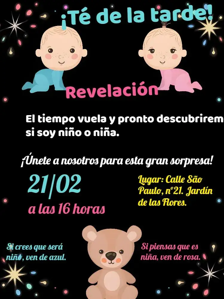 Para Baby Bear Gender Reveal Party