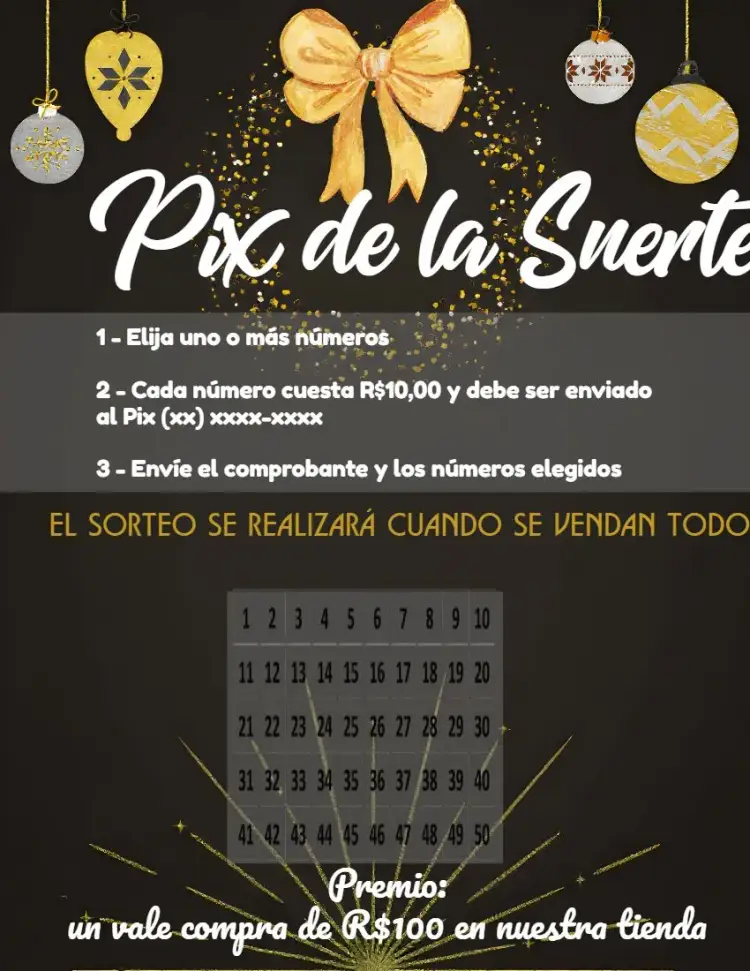 Invitación Pix De La Suerte De Año Nuevo Dorado