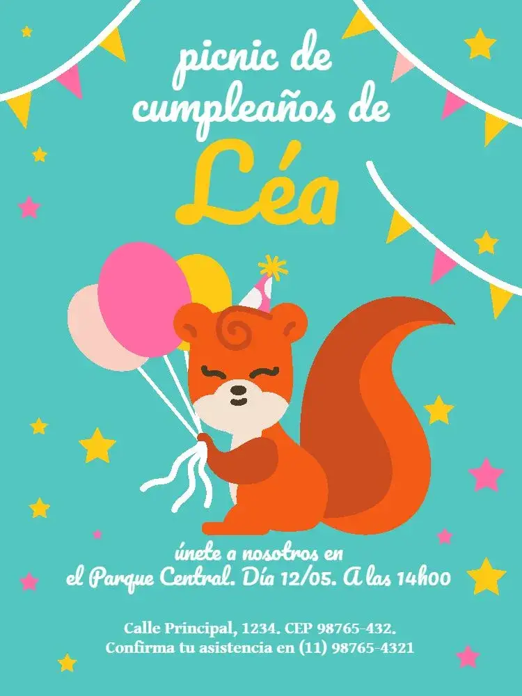 Invitación Raposa Verde Niño